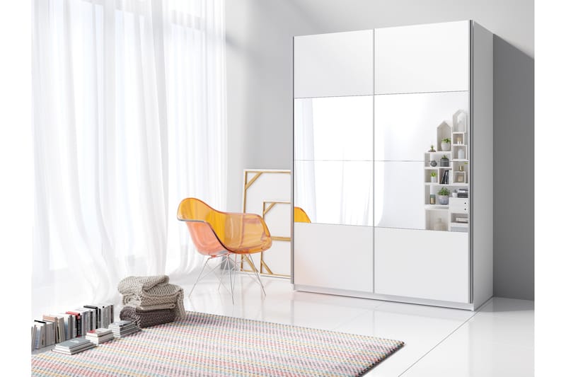 Lecia Garderobe 120x210 cm - Hvid - Opbevaring - Tøjopbevaring - Garderobeskabe - Garderobeskab & klædeskab