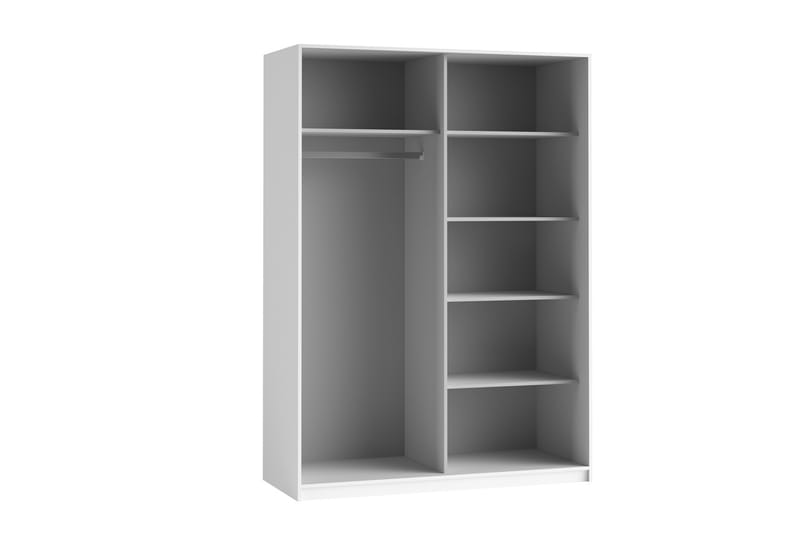 Lecia Garderobe 120x210 cm - Hvid - Opbevaring - Tøjopbevaring - Garderobeskabe - Garderobeskab & klædeskab