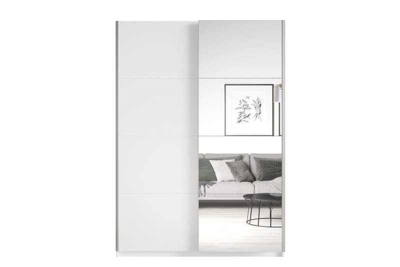 Lecia Garderobe 120x210 cm - Hvid - Opbevaring - Tøjopbevaring - Garderobeskabe - Garderobeskab & klædeskab