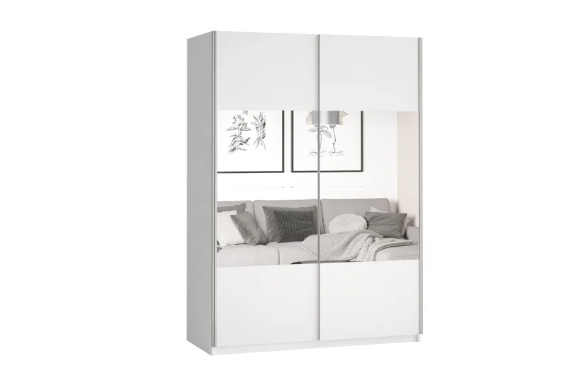 Lecia Garderobe 150x210 cm - Hvid - Opbevaring - Tøjopbevaring - Garderobeskabe - Garderobeskab & klædeskab