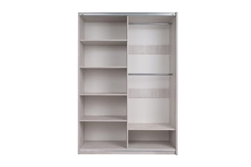Najera Garderobe 150x68,5x215 cm - Eg | Sort - Opbevaring - Tøjopbevaring - Garderobeskabe - Garderobeskab & klædeskab