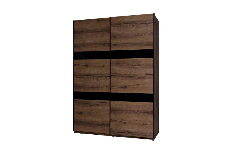 Najera Garderobe 150x68,5x215 cm, Eg | Sort