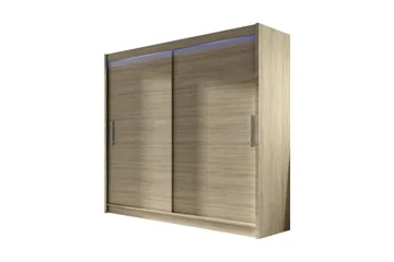 Prags Garderobe 180x57x215 cm - Beige - Opbevaring - Tøjopbevaring - Garderobeskabe - Garderobeskab & klædeskab