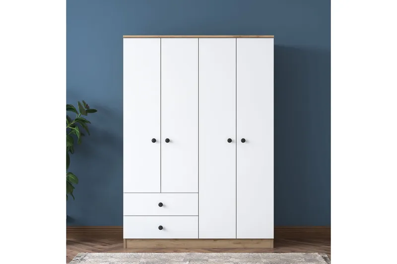 Rinorea Garderobe 120x170 cm - Brun - Opbevaring - Tøjopbevaring - Garderobeskabe - Garderobeskab & klædeskab