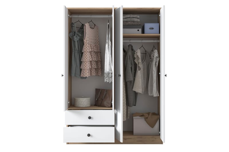Rinorea Garderobe 120x170 cm - Brun - Opbevaring - Tøjopbevaring - Garderobeskabe - Garderobeskab & klædeskab
