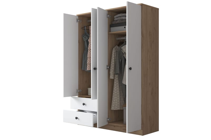 Rinorea Garderobe 120x170 cm - Brun - Garderobeskab & klædeskab