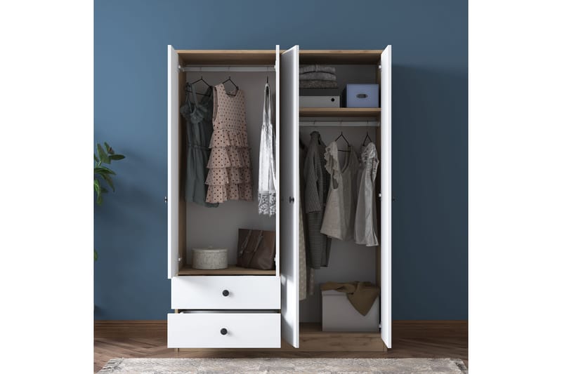 Rinorea Garderobe 120x170 cm - Brun - Garderobeskab & klædeskab