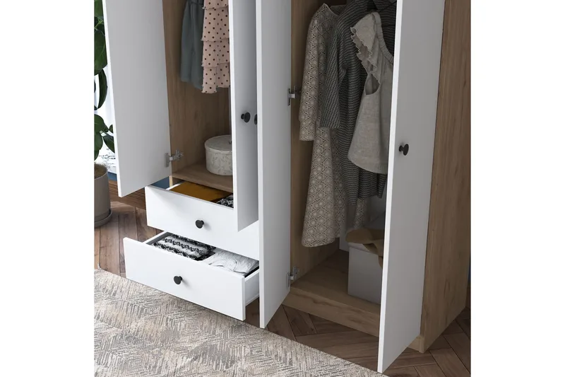 Rinorea Garderobe 120x170 cm - Brun - Opbevaring - Tøjopbevaring - Garderobeskabe - Garderobeskab & klædeskab