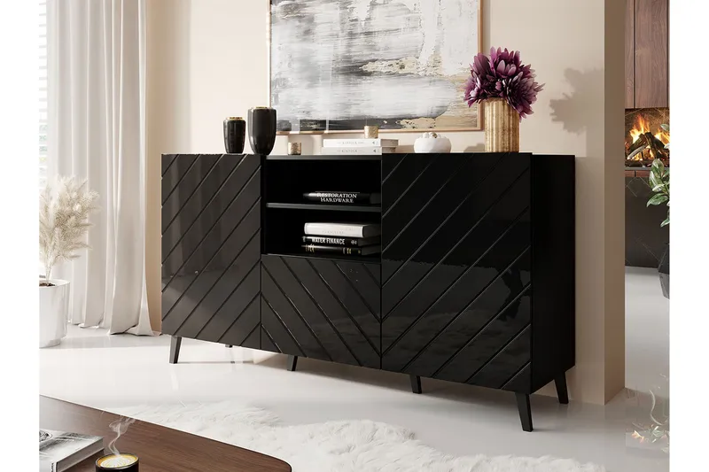 Strontian Byrå 150 cm Scandinavian Choice Black - Opbevaring - Tøjopbevaring - Garderobeskabe - Garderobeskab & klædeskab