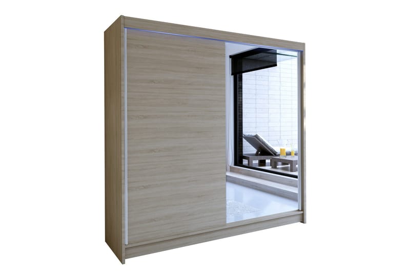 Talin garderobe 180x58x215 cm, Beige | Grå | Hvid
