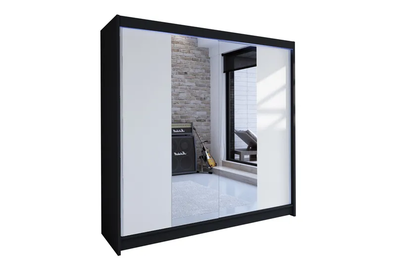 Talin garderobe 180x58x215 cm, Hvid