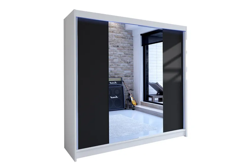 Talin garderobe 180x58x215 cm, Hvid