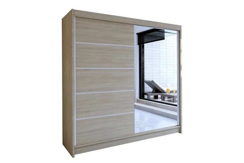 Talin Garderobe 58x180 cm LED-belysning, Eg