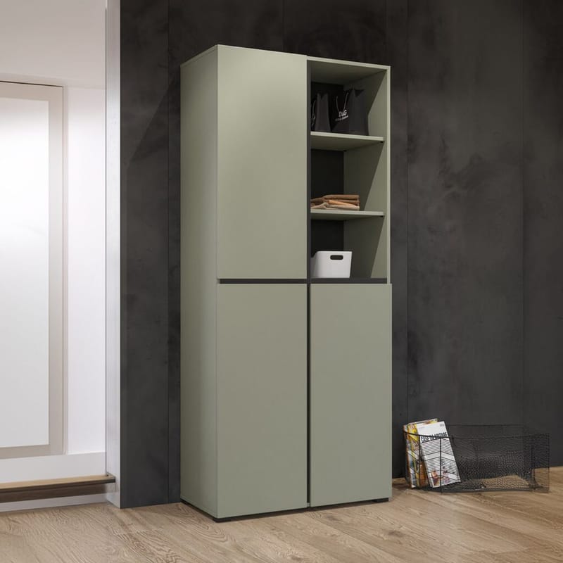 Garderobeskab Kryds 3 Døre - Grøn - Opbevaring - Tøjopbevaring - Garderobeskabe