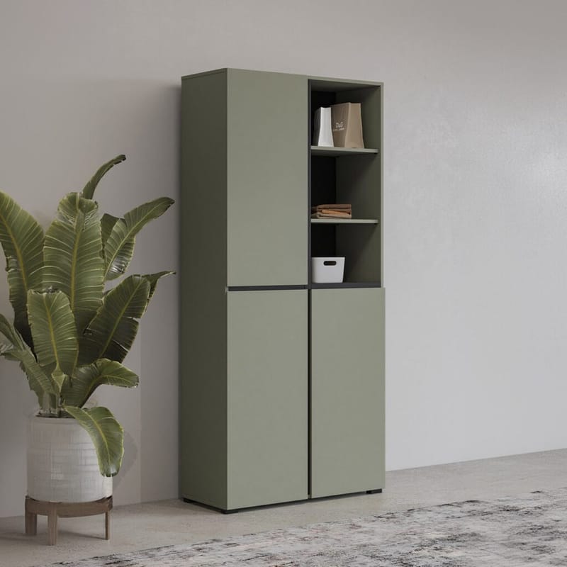 Garderobeskab Kryds 3 Døre - Grøn - Opbevaring - Tøjopbevaring - Garderobeskabe