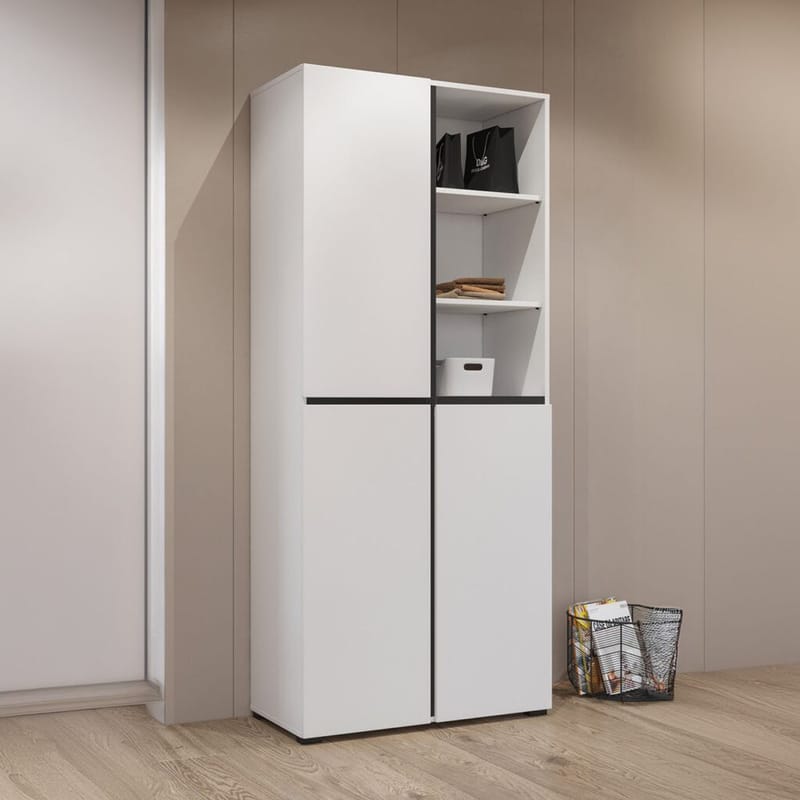 Garderobeskab Kryds 3 Døre - Hvid - Opbevaring - Tøjopbevaring - Garderobeskabe