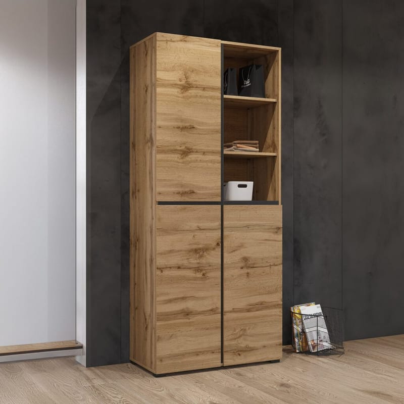 Garderobeskab Kryds 3 Døre - Wotan Eg - Opbevaring - Tøjopbevaring - Garderobeskabe