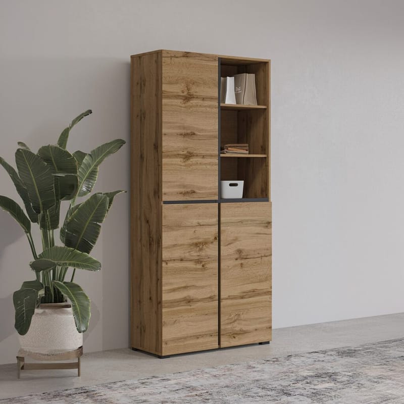 Garderobeskab Kryds 3 Døre - Wotan Eg - Opbevaring - Tøjopbevaring - Garderobeskabe