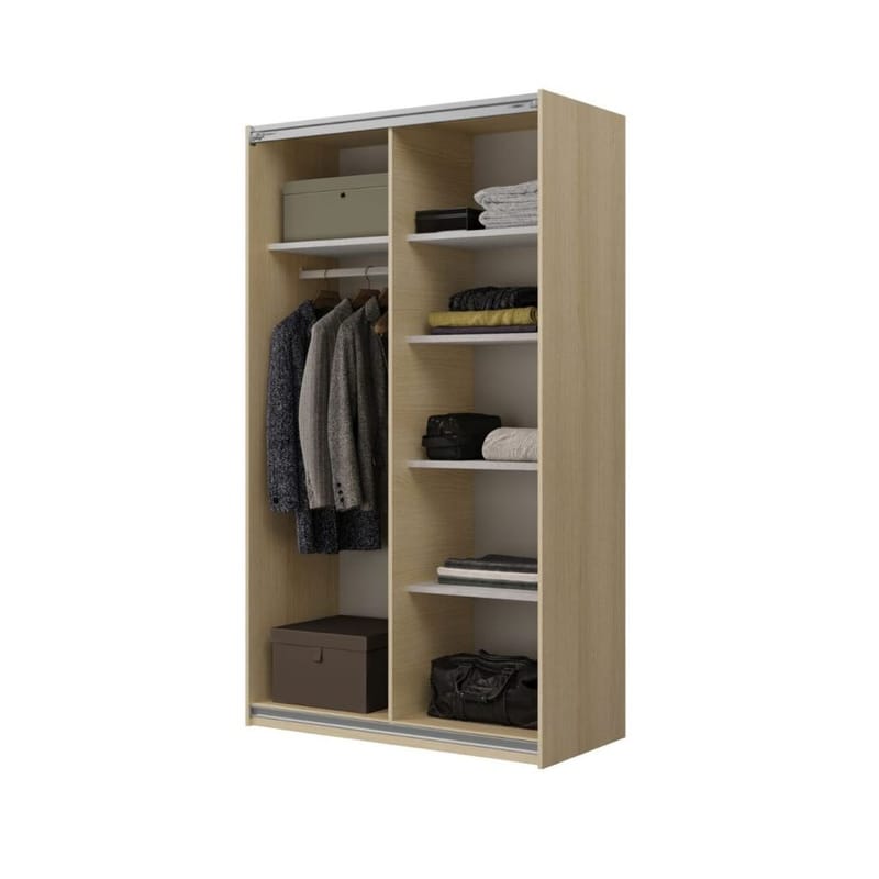 Garderobeskab Kube 2 Skydedøre - Lindberg Eg - Opbevaring - Tøjopbevaring - Garderobeskabe