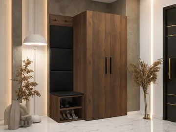 garderobeskab Medi Valnød + Soft 011 - Valnød + Soft 011 - Opbevaring - Tøjopbevaring - Garderobeskabe - Hjørnegarderobe