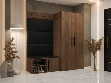 garderobeskab Medi Valnød + Soft 011 - Valnød + Soft 011 - Opbevaring - Tøjopbevaring - Garderobeskabe - Hjørnegarderobe