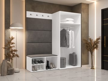 garderobeskab Medi Valnød + Soft 017 - Valnød + Soft 017 - Opbevaring - Tøjopbevaring - Garderobeskabe - Hjørnegarderobe