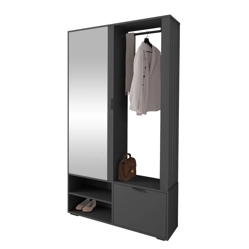 garderobeskab NO_BRAND Garderobe MILO grå, undefined