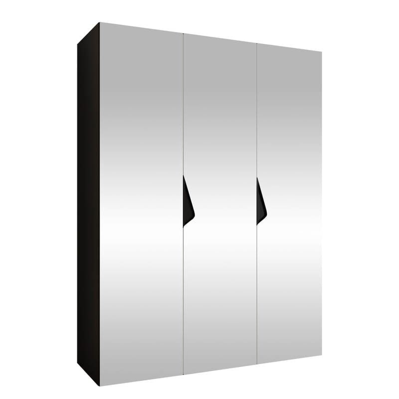 garderobeskab NO_BRAND Garderobeskab SANDI 3 150 sort Sort, undefined
