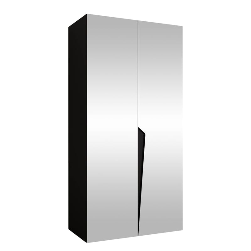 garderobeskab NO_BRAND Garderobeskab PIANO 3 100 sort Sort, undefined