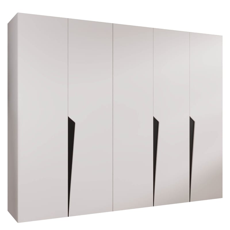 garderobeskab NO_BRAND Garderobeskab PIANO 1 250 hvid Sort, undefined