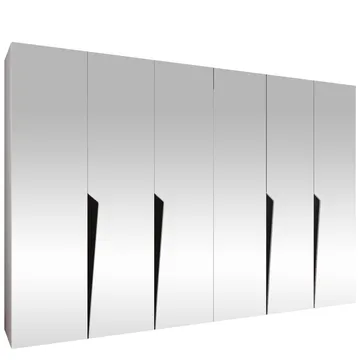 garderobeskab NO_BRAND Garderobeskab PIANO 3 300 hvid Sort