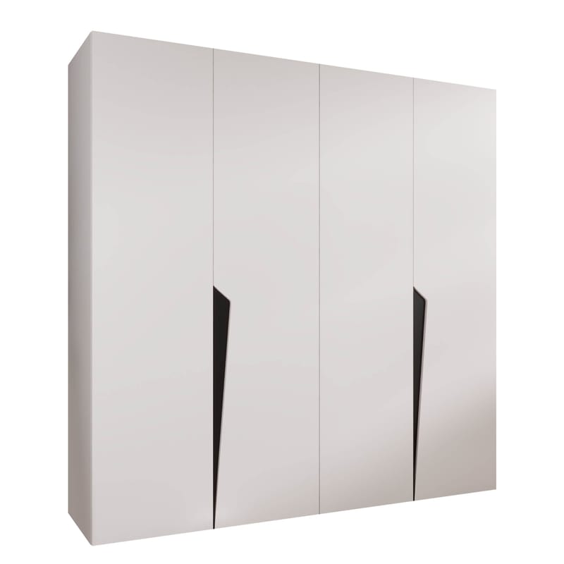 garderobeskab NO_BRAND Garderobeskab PIANO 1 200 hvid Sort, undefined