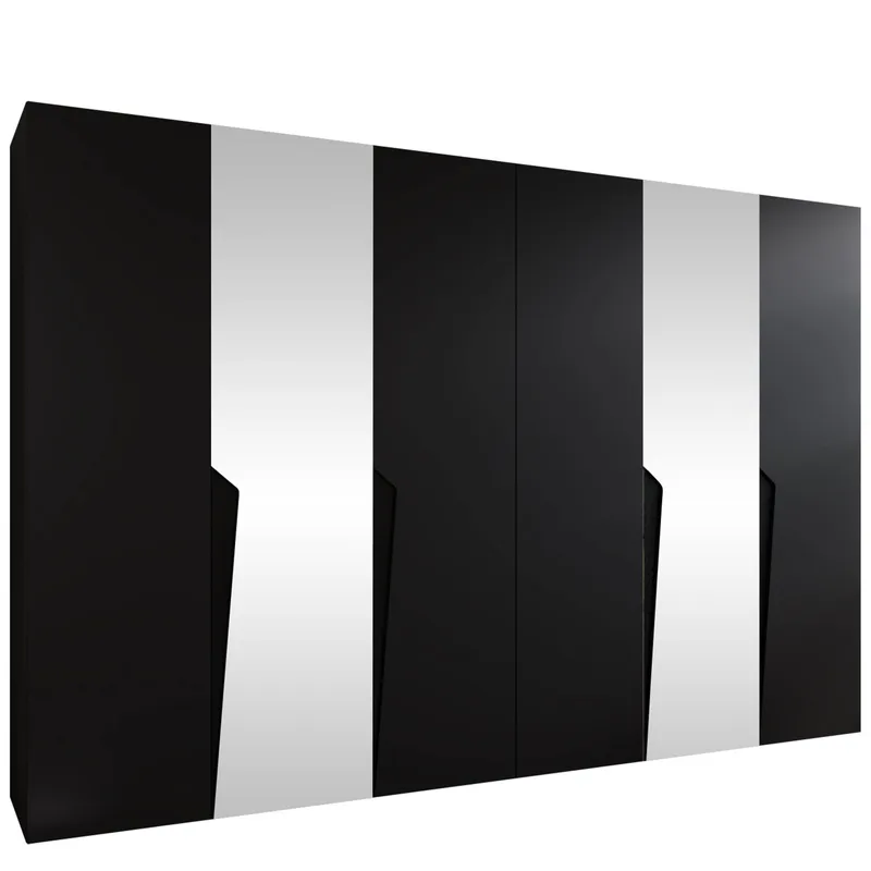garderobeskab NO_BRAND Garderobeskab PIANO 2 300 sort Sort, undefined