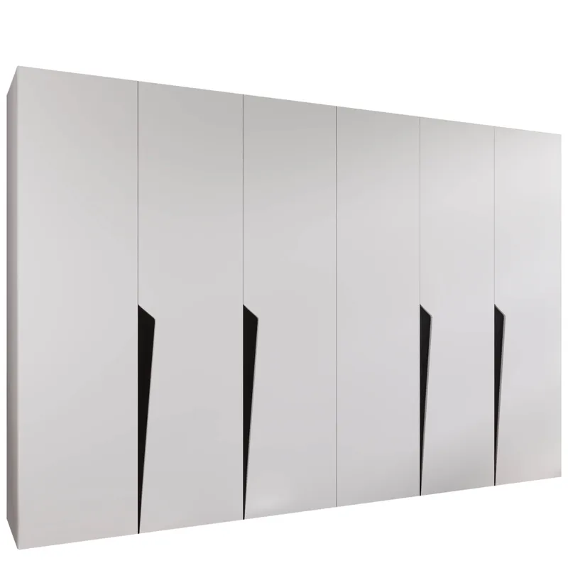 garderobeskab NO_BRAND Garderobeskab PIANO 1 300 hvid Sort, undefined
