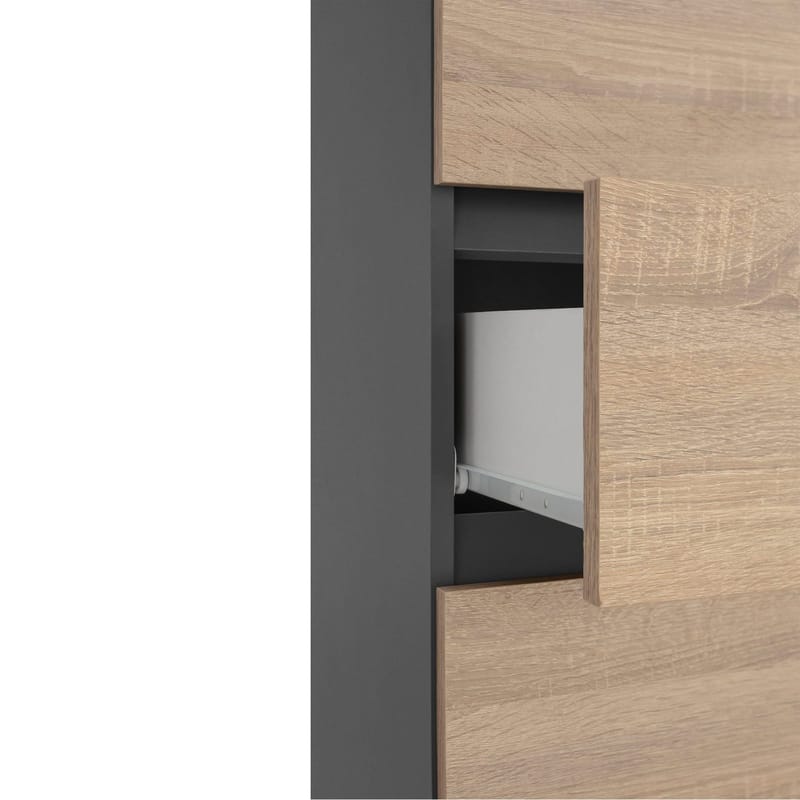 Garderobeskab uden spejl Hudnall garderobe 38x35 cm høj Natur,Antracit - Opbevaring - Tøjopbevaring - Garderobeskabe