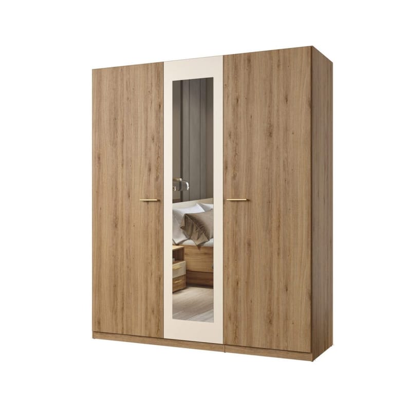 Garderobeskab Vertina 3 Døre 1 Spejl, undefined