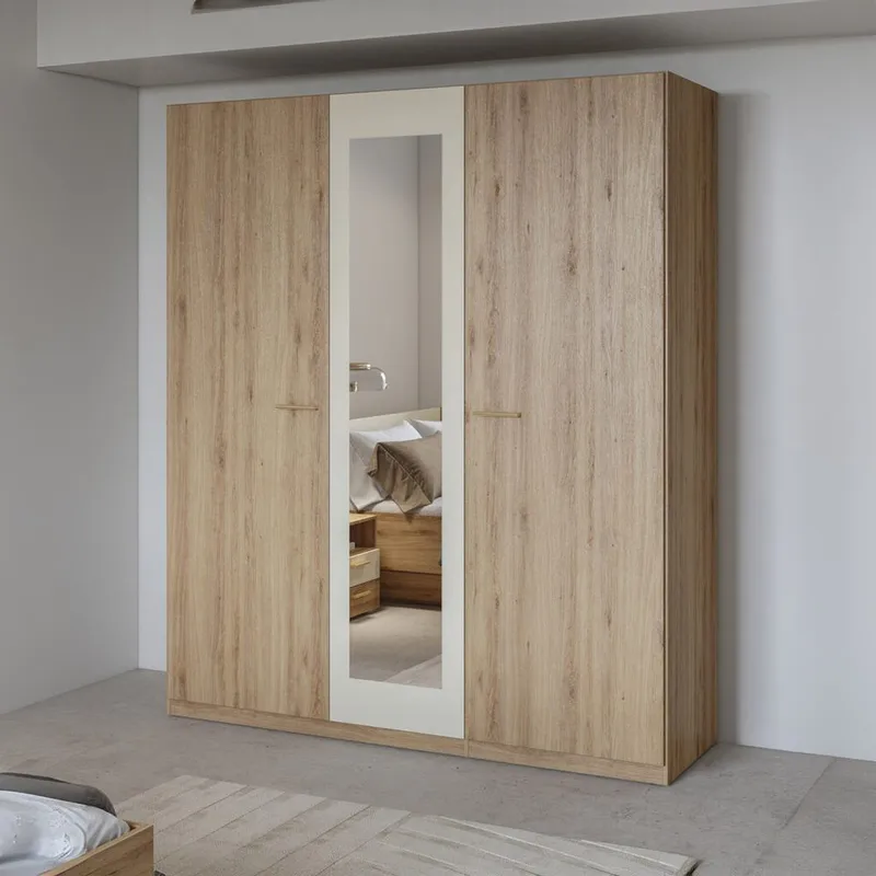 Garderobeskab Vertina 3 Døre 1 Spejl - Opbevaring - Tøjopbevaring - Garderobeskabe