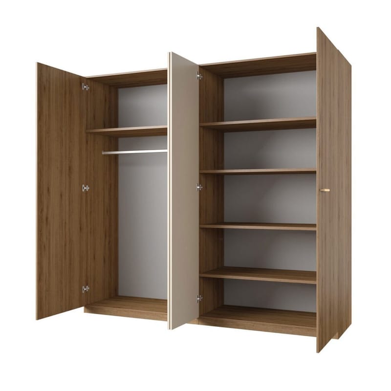 Garderobeskab Vertina 4 Døre 2 Spejle - Opbevaring - Tøjopbevaring - Garderobeskabe