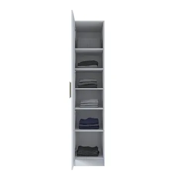 Garderobeskab Wallxpert Cleo Shelf v2 (45 x 210 x 57,5 cm) Hvid - Hvid - Opbevaring - Tøjopbevaring - Garderobeskabe - Garderobeskab & klædeskab