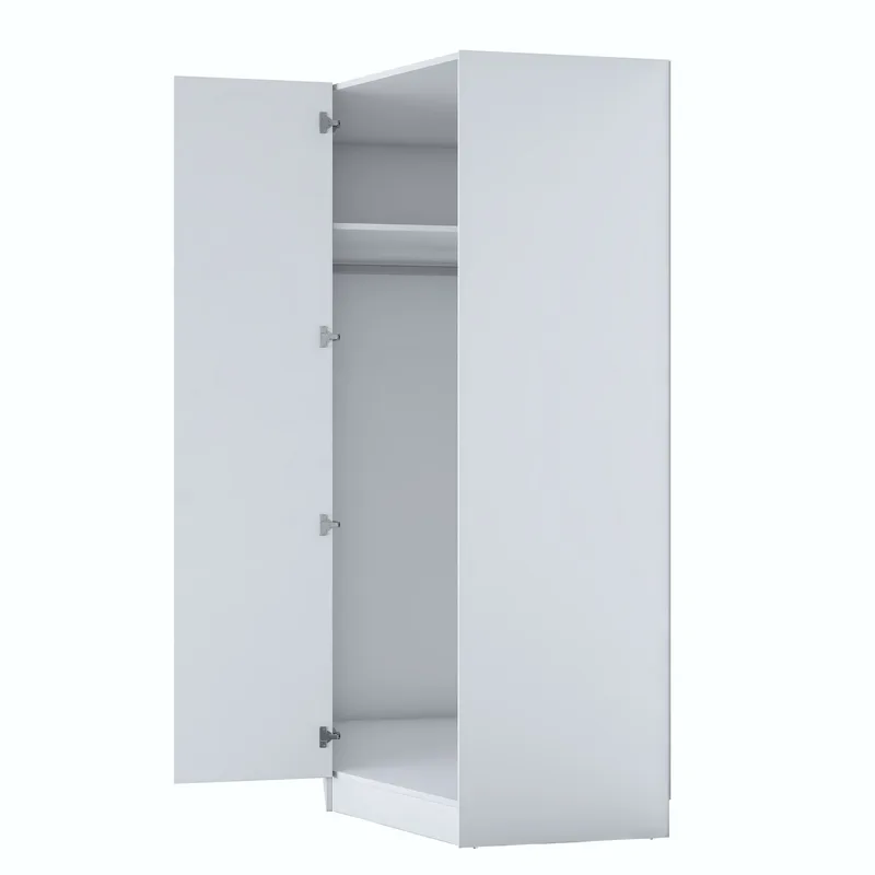 Garderobeskab Wallxpert Gala Shelf (91 x 210 x 57,5 cm) Hvid - Hvid - Opbevaring - Tøjopbevaring - Garderobeskabe - Hjørnegarderobe