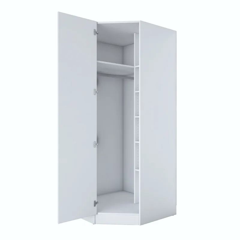 Garderobeskab Wallxpert Gala Shelf (91 x 210 x 57,5 cm) Hvid - Hvid - Opbevaring - Tøjopbevaring - Garderobeskabe - Hjørnegarderobe
