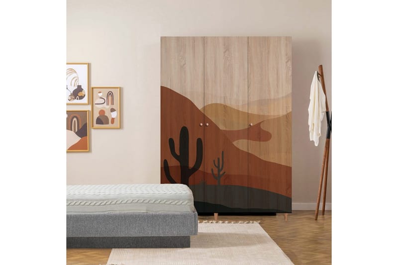 Gladfield Garderobe 135x192 cm - Natur - Opbevaring - Tøjopbevaring - Garderobeskabe