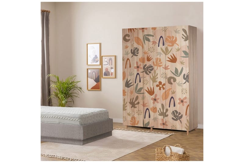 Gladfield Garderobe 135x192 cm - Natur - Opbevaring - Tøjopbevaring - Garderobeskabe