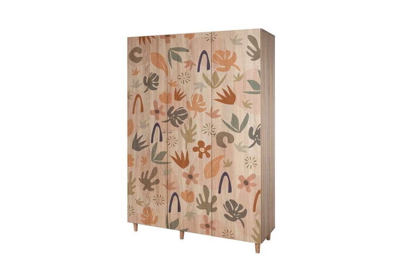 Gladfield Garderobe 135x192 cm - Natur - Opbevaring - Tøjopbevaring - Garderobeskabe