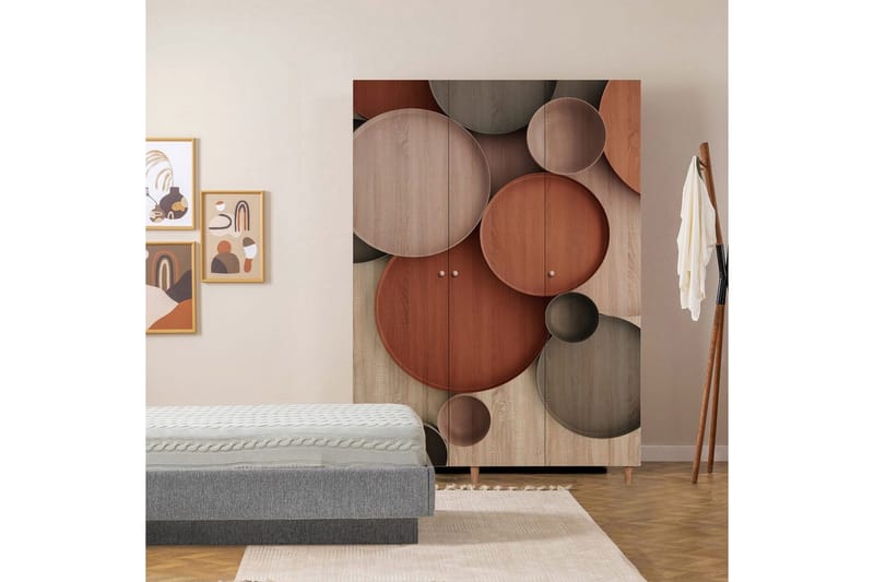 Gladfield Garderobe 135x192 cm - Natur - Opbevaring - Tøjopbevaring - Garderobeskabe