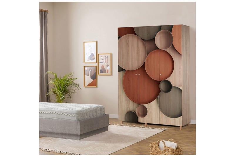 Gladfield Garderobe 135x192 cm - Natur - Opbevaring - Tøjopbevaring - Garderobeskabe