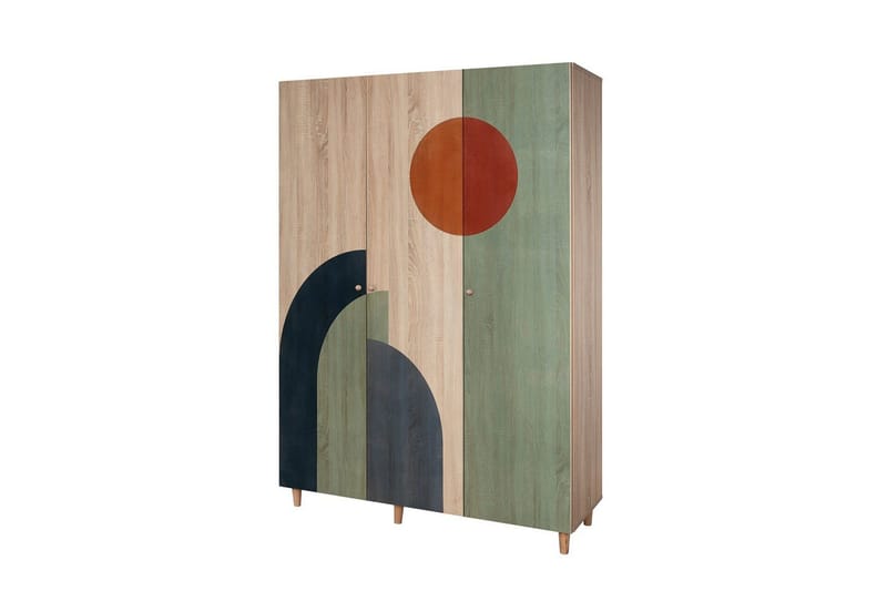 Gladfield Garderobe 135x192 cm - Natur - Opbevaring - Tøjopbevaring - Garderobeskabe