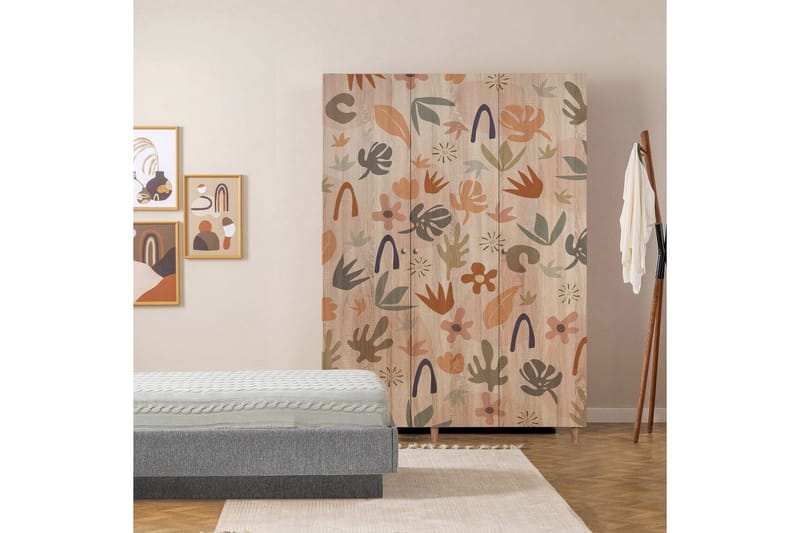 Gladfield Garderobe 135x192 cm - Natur - Opbevaring - Tøjopbevaring - Garderobeskabe