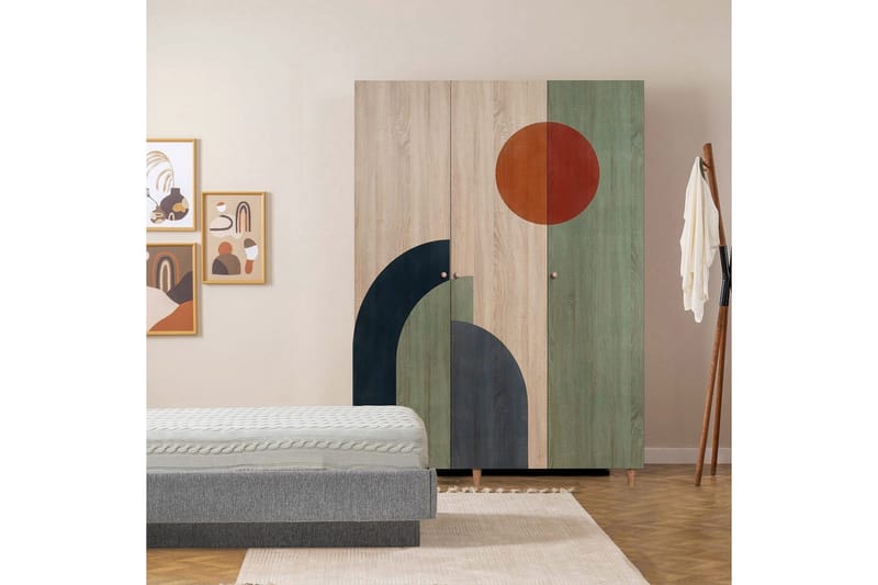 Gladfield Garderobe 135x192 cm - Natur - Opbevaring - Tøjopbevaring - Garderobeskabe