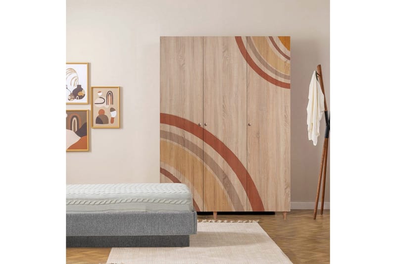 Gladfield Garderobesskåp 135x192 cm - Opbevaring - Tøjopbevaring - Garderobeskabe